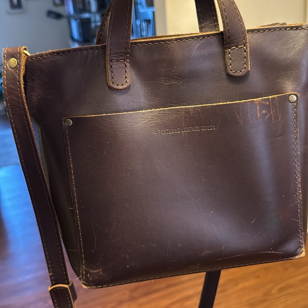 Portland Leather Mini Crossbody Tote